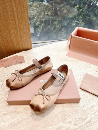 UA Miu Miu Satin Ballerinas