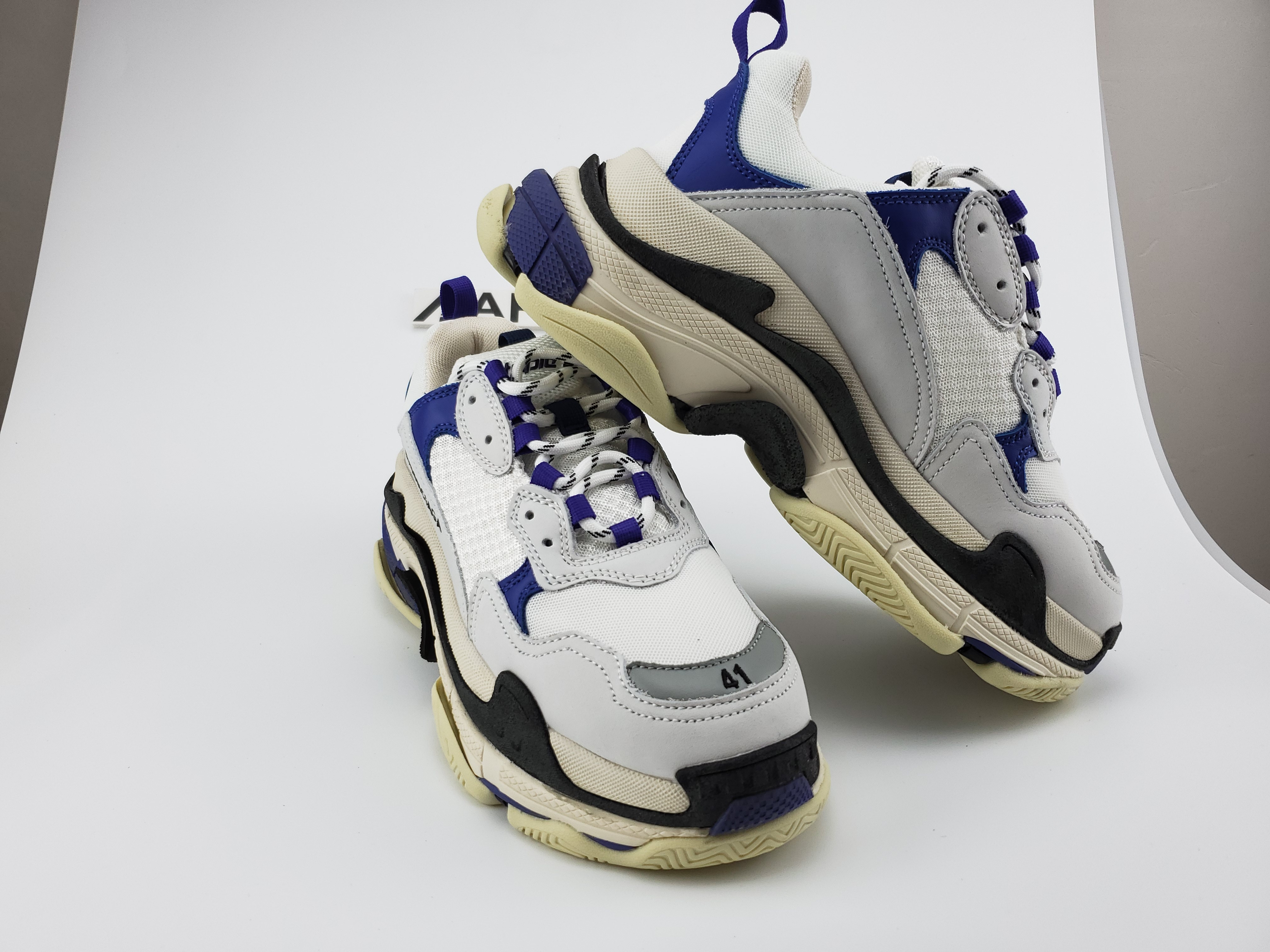Balenciga Triple S Blanc/Bleu-Violet