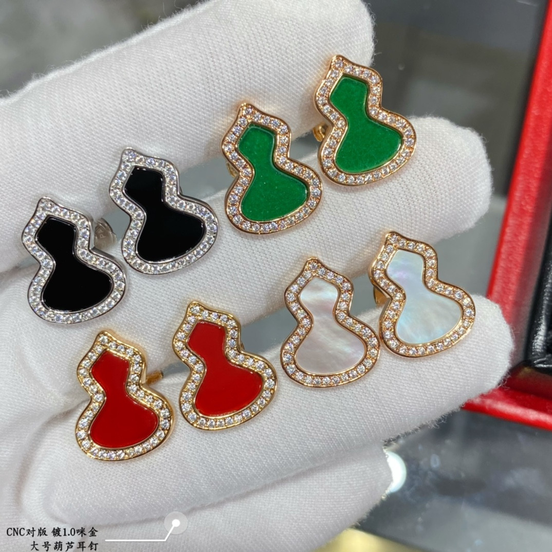 Qeelin Large Gourd Stud Earrings