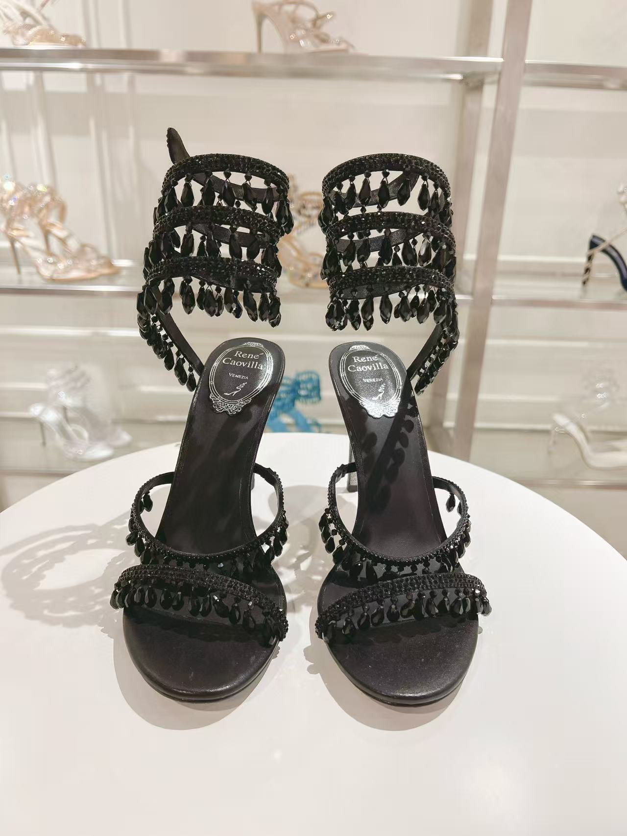 UA RENÉ CAOVILLA CHANDELIER SANDAL 95mm