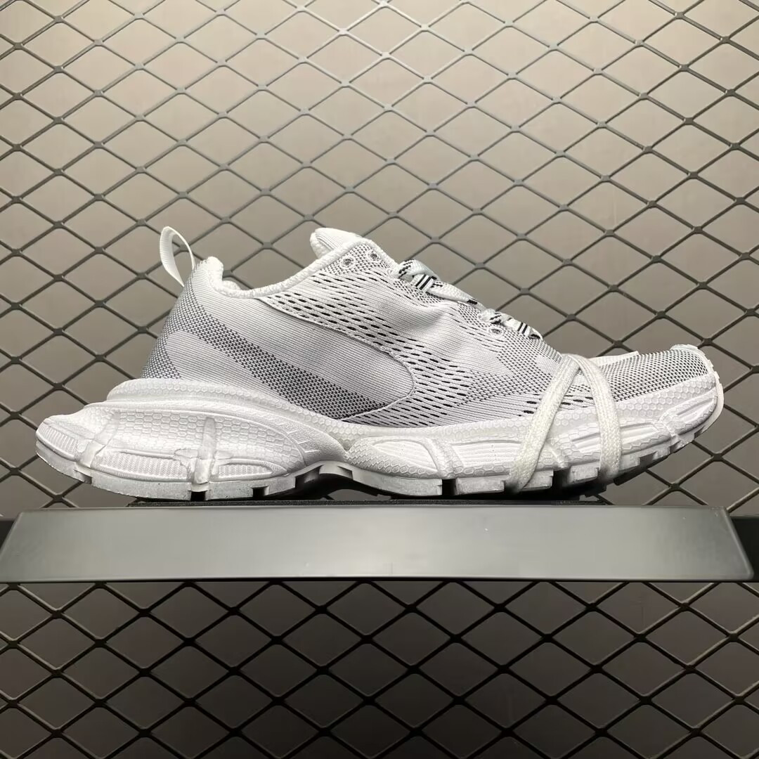 UA Balenciga 3XL Knit Sneaker White (run one size large)