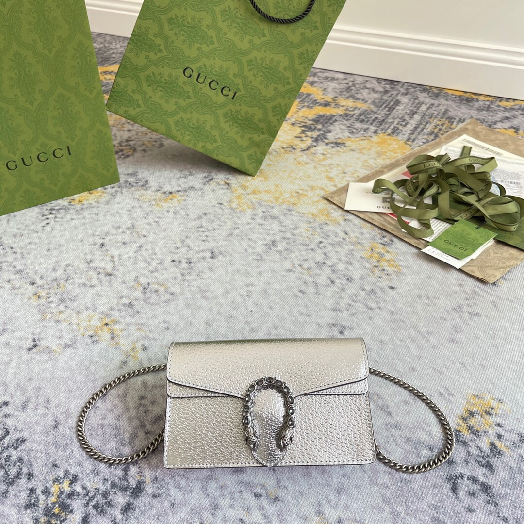 g*u*i dionysus S*per mini bag 6.5"wx3.9"hx1.6"d