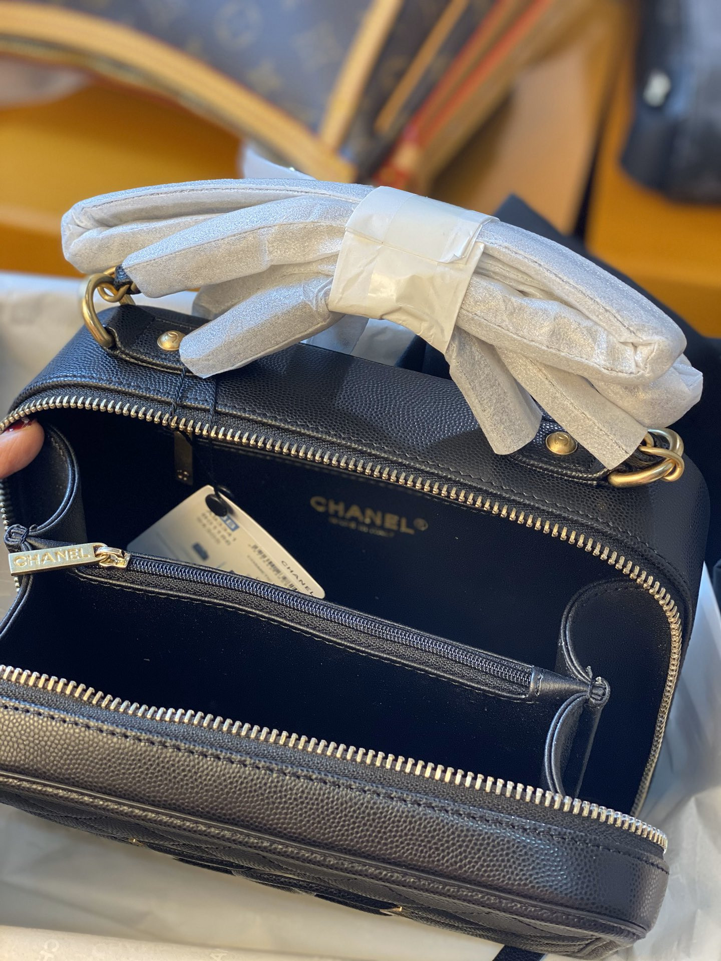 Ch*el vanity case 17x7x13cm