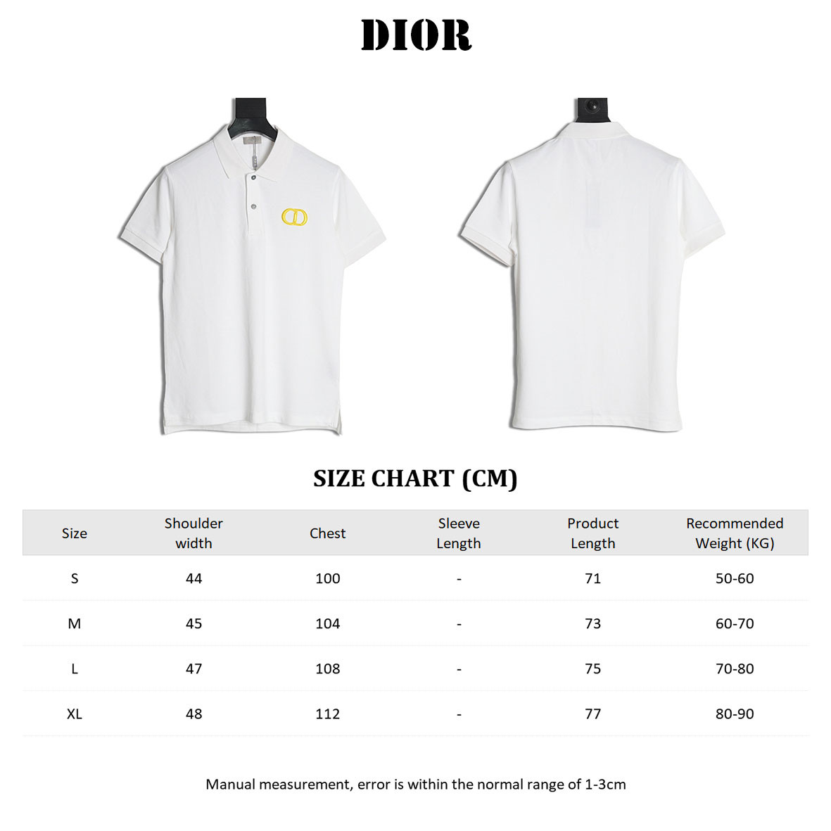 D*or 22ss short-sleeved polo shirt