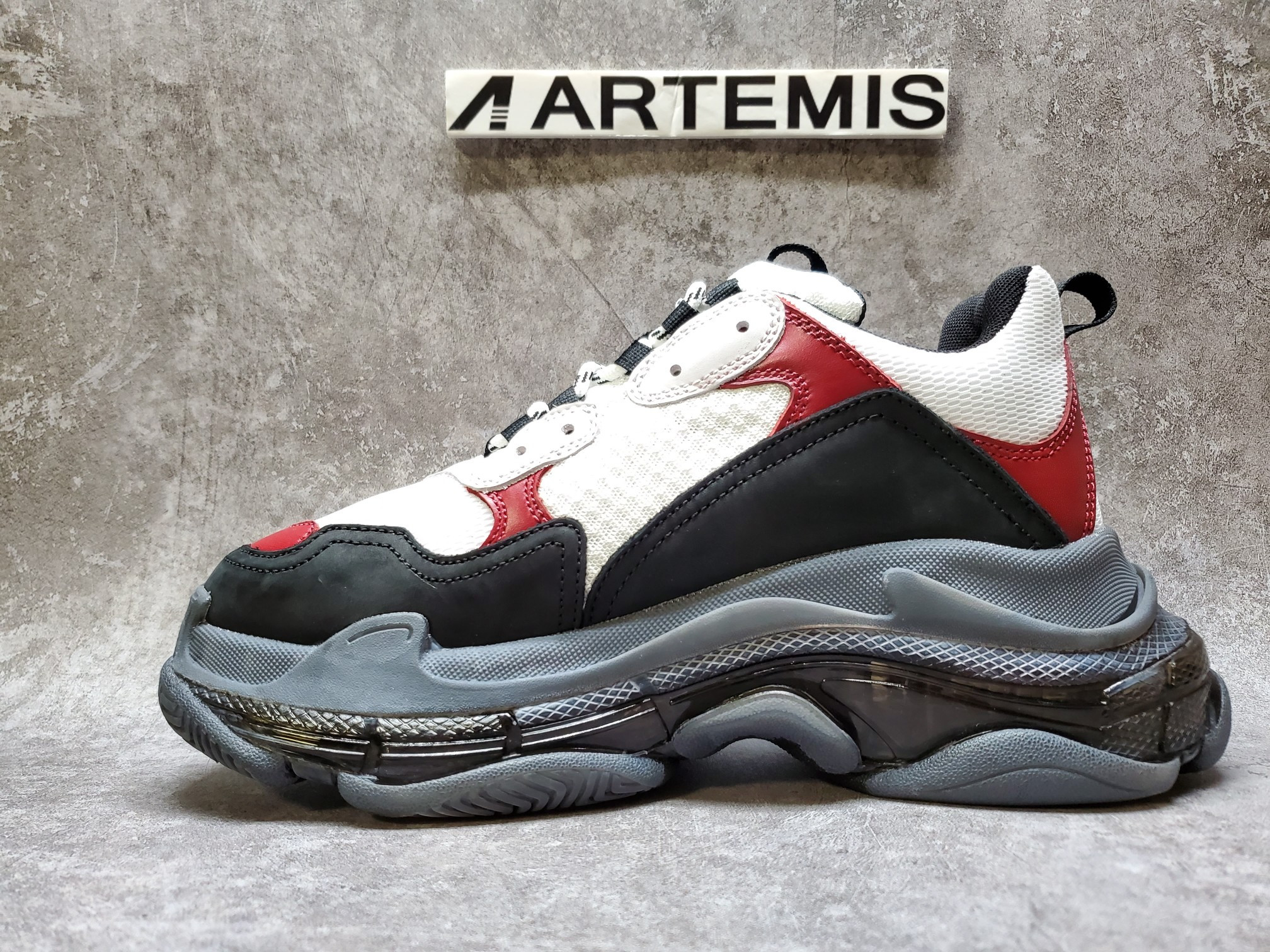 Balenciga Triple S Black Brown Red
