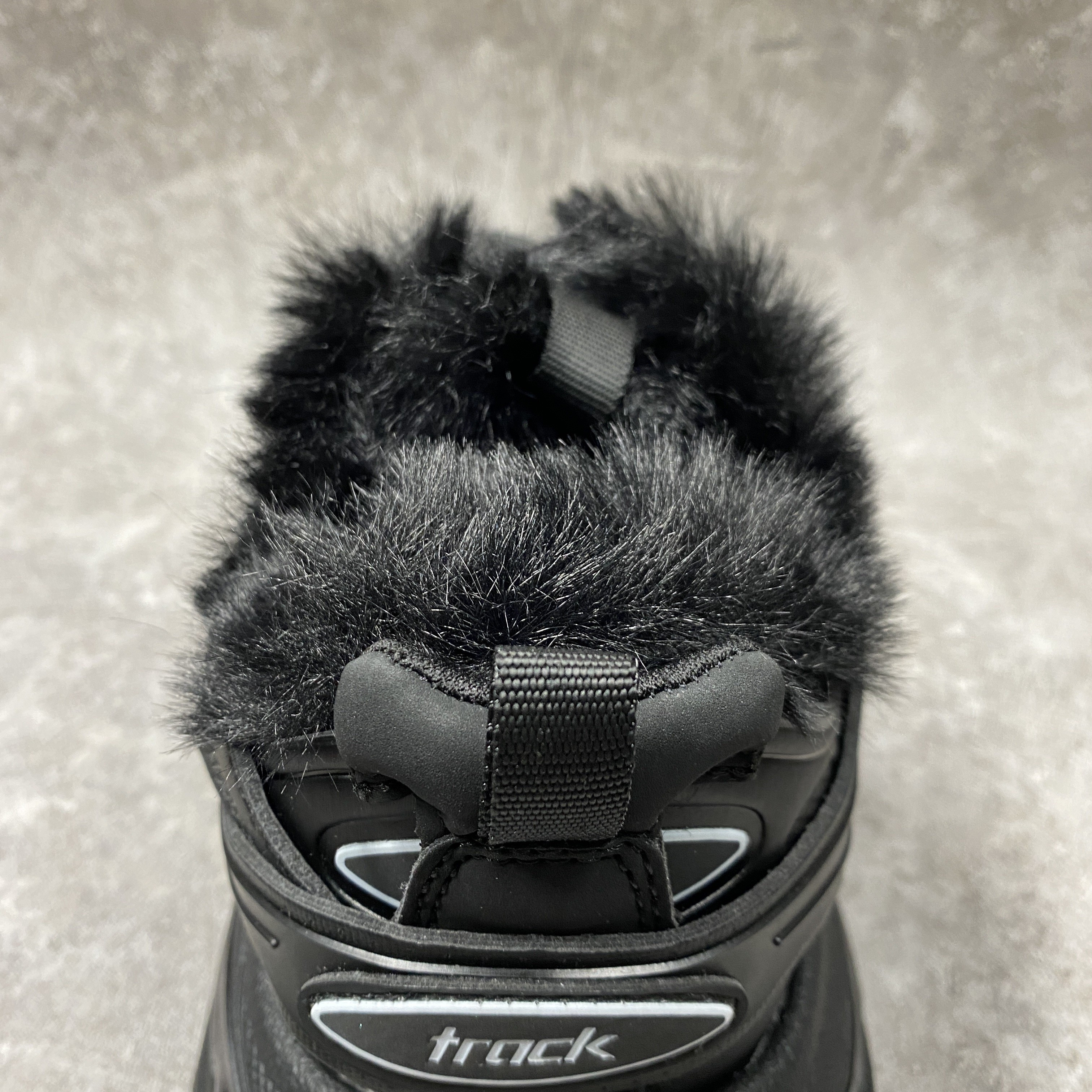 Balenciga Track Sneaker Black Fur