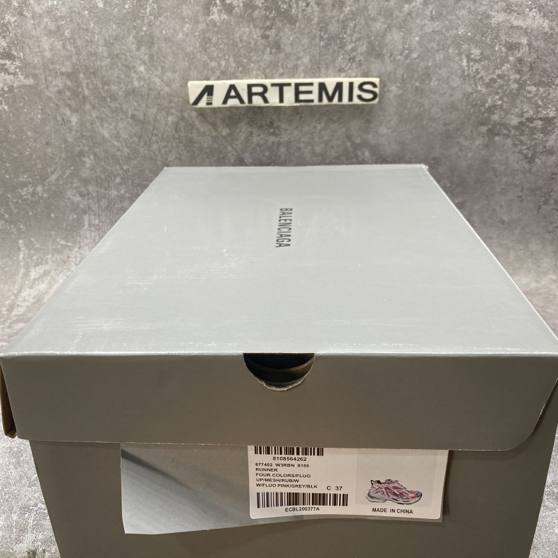 Ba*len*cia*ga wmns runner sneaker white neon pink