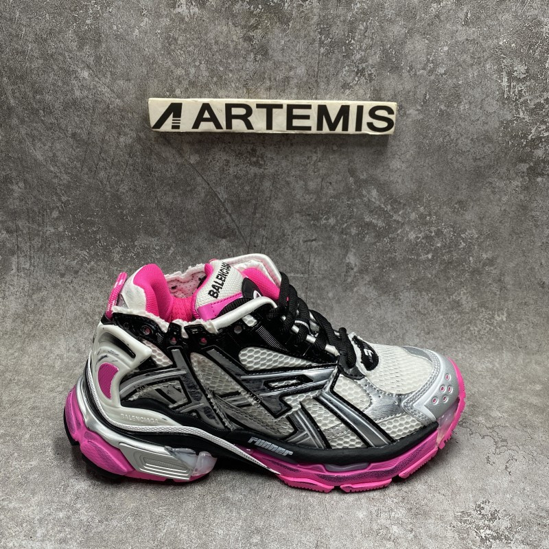 Balenciga Runner Sneakers In Silver