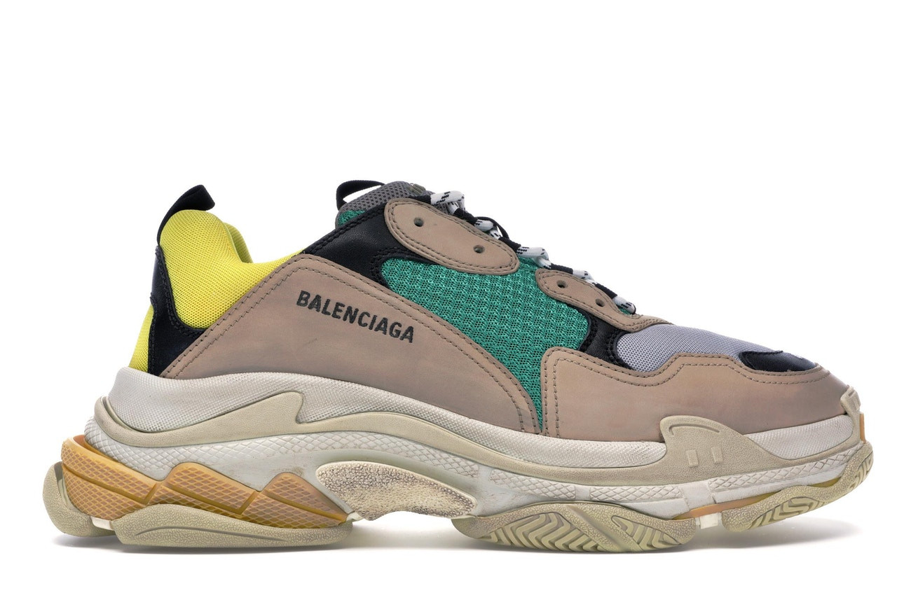 Balenciga Triple S Beige Green Yellow (2018 Reissue)