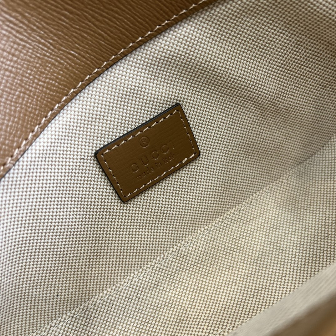 G*u*i horsebit 1955 mini shoulder bag brown 7.7"w x 5-3.1"h x 2.4-1.2"d