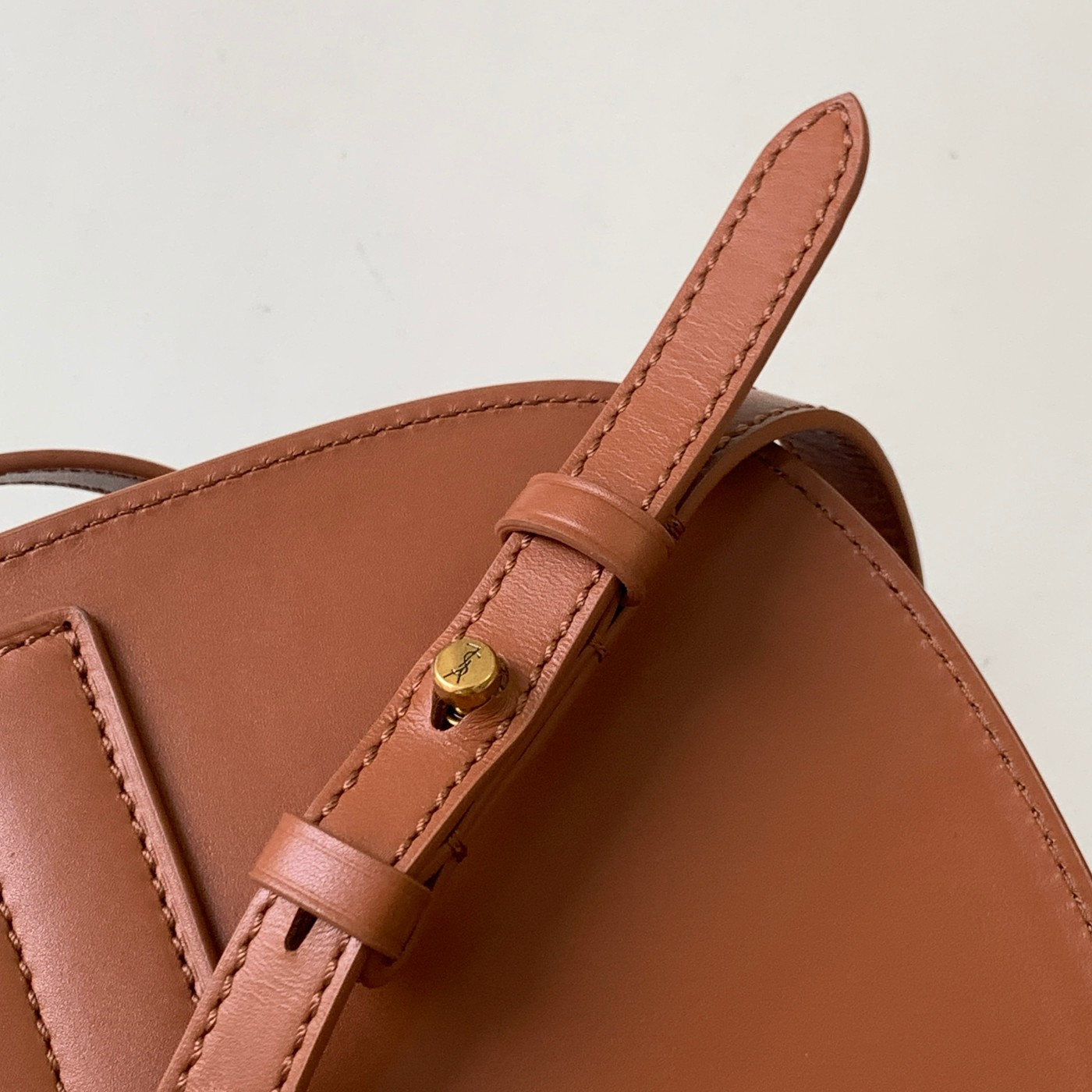 Y*L kaia small satchel in smooth leather 7.2 x 6.1 x 2.1 inches