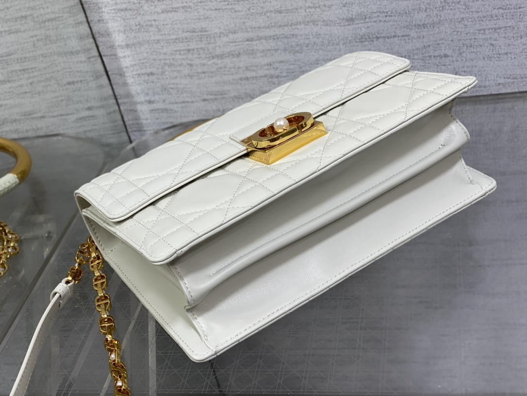 D*or medium D*or ange bag latte macrocannage calfskin 26 x 17 x 9 cm