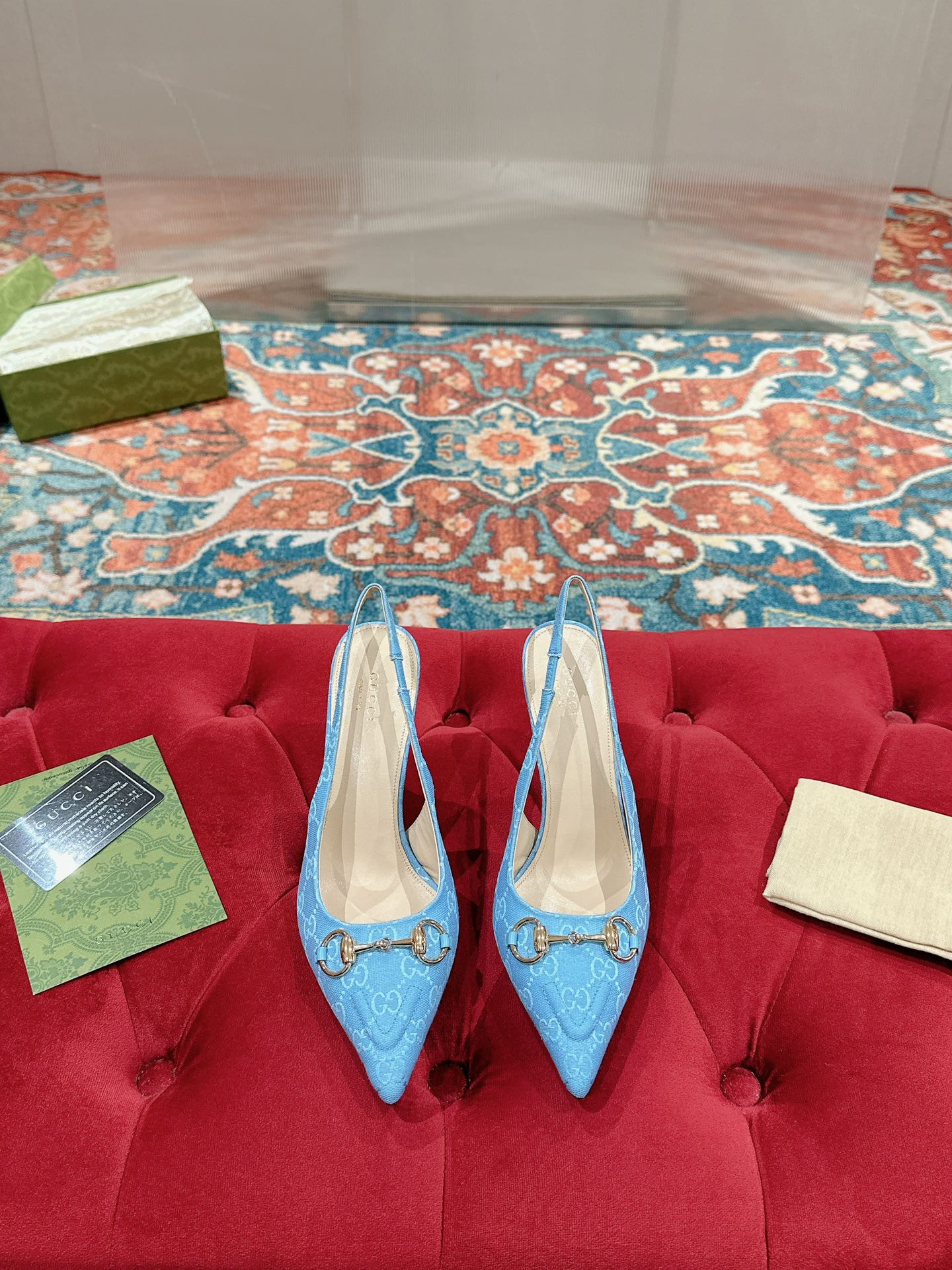 ua G*u*i horsebit slingback pump high heel