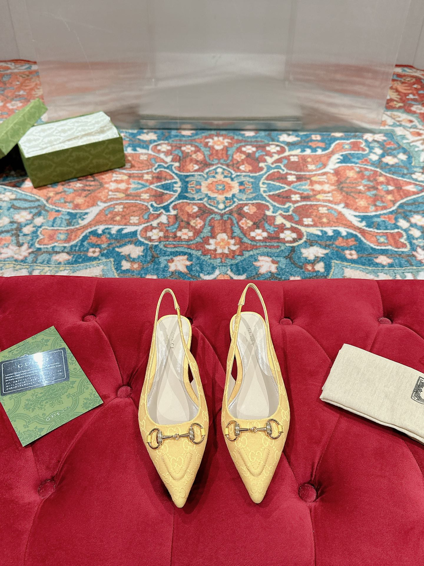 ua G*u*i horsebit slingback flat