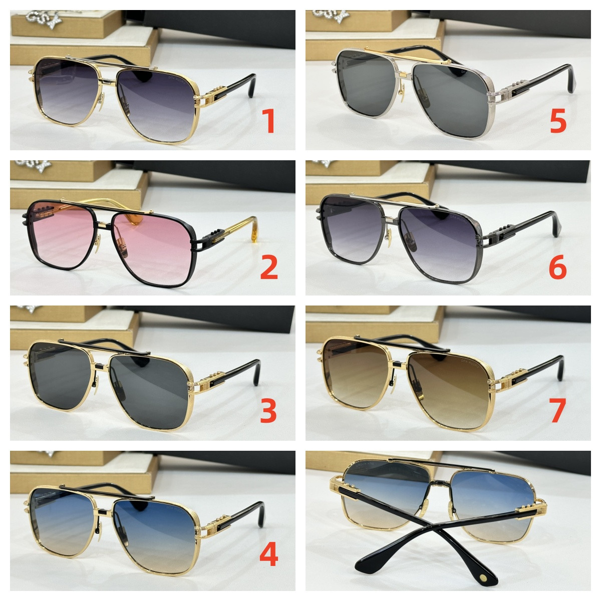 DITA Glasses DTS436-GLD-BLK 61-14-135