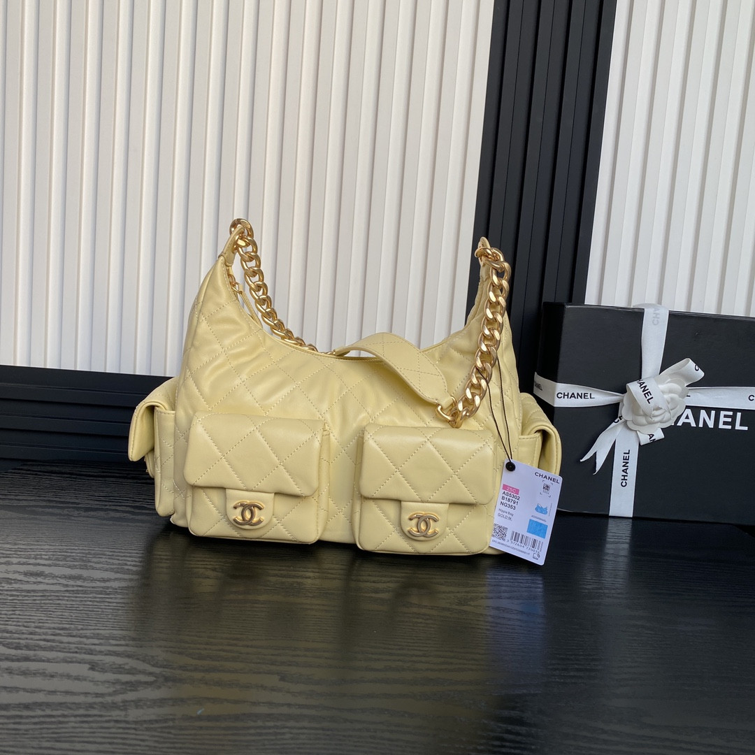 Ch*el 25c maxi hobo bag 27×35×18cm