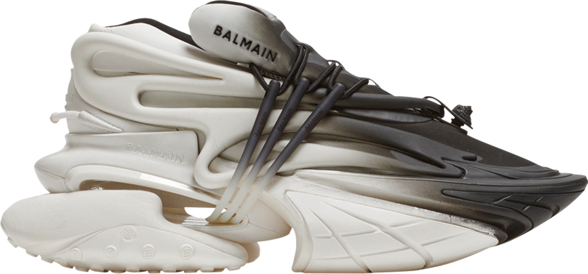 Balmain Unicorn Low White Black Gradient